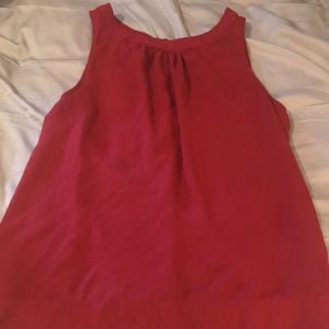 New York & Company Red Polyester Tank